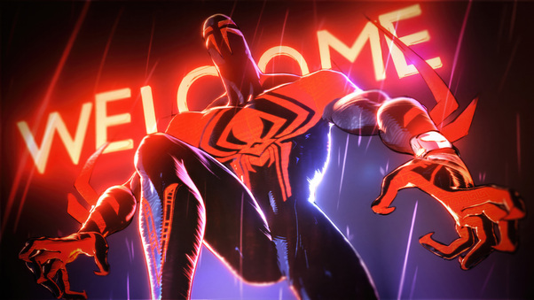 Spider Man 2099 Swings Into Action Wallpaper