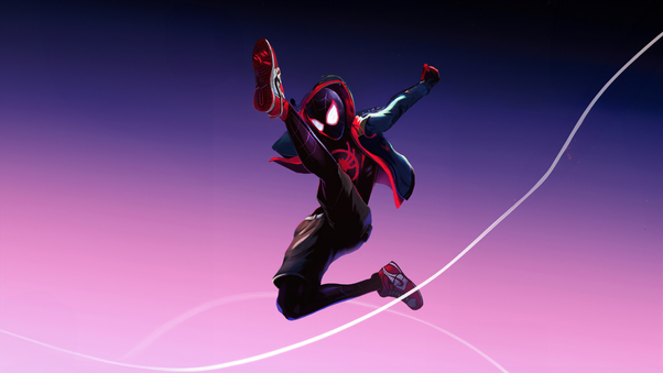 Spider Man Across The Spider Verse Unleashes His Web Shooter Wallpaper