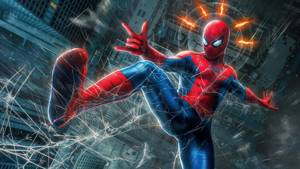 Spider Man Brand New Day Rising (1336x768) Resolution Wallpaper