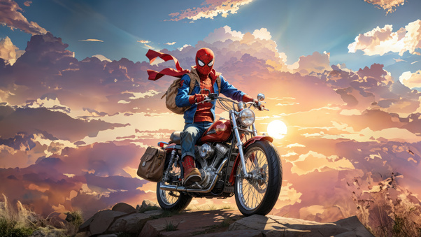 Spider Man Going For Adventure Wallpaper