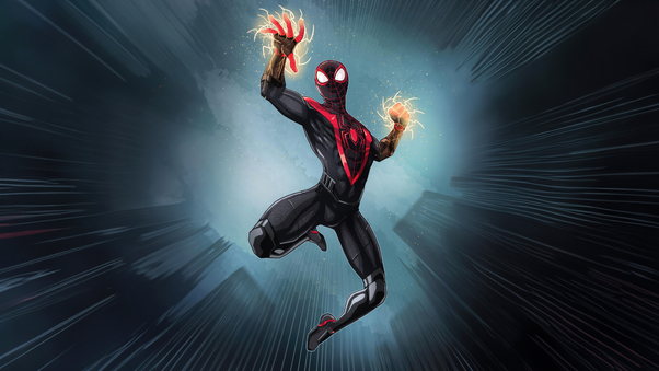 Spider Man High Flying Antics Wallpaper