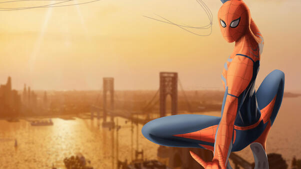 Spider Man In City Wallpaper