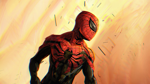 Spider Man In Vivid Colors Wallpaper