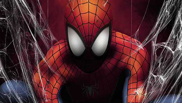 Spider Man In Web Wallpaper