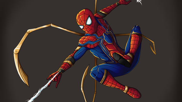 Spider Man Iron Suit 4k Wallpaper