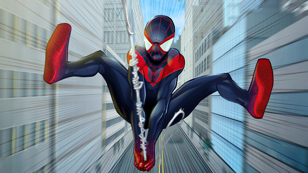 Spider Man Miles Coming Artwork Wallpaper