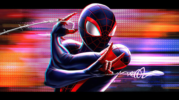 Spider Man Miles Web Shooter Wallpaper
