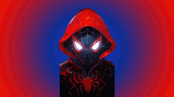 Spider Man Noir Minimal 5k Wallpaper