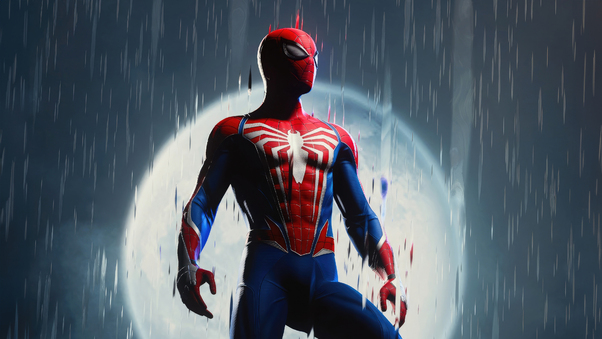 Spider Man Rainy Rescue Wallpaper