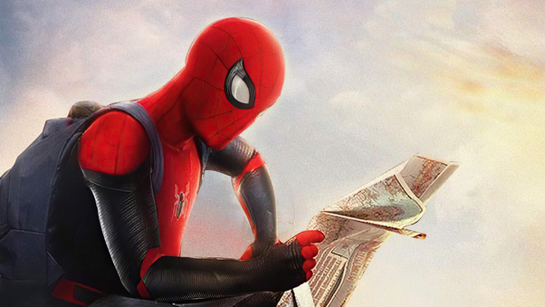 Spider Man Reading New Paper Wallpaper