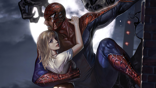 Spider Man Saving Gwen Wallpaper