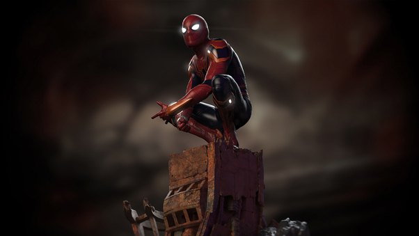 Spider Man Sitting Down Wallpaper