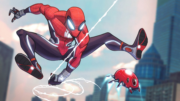 Spider Man Tech New Suit Wallpaper