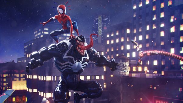 Spider Man Vs Venom Artwork Wallpaper