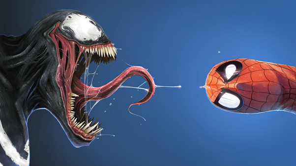 Spider Venom Funny 4k Wallpaper