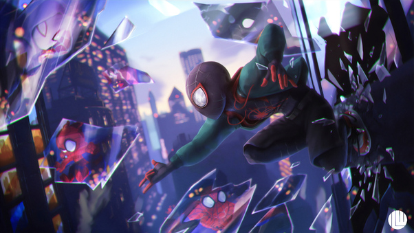 Spider Verse All Heroes Wallpaper