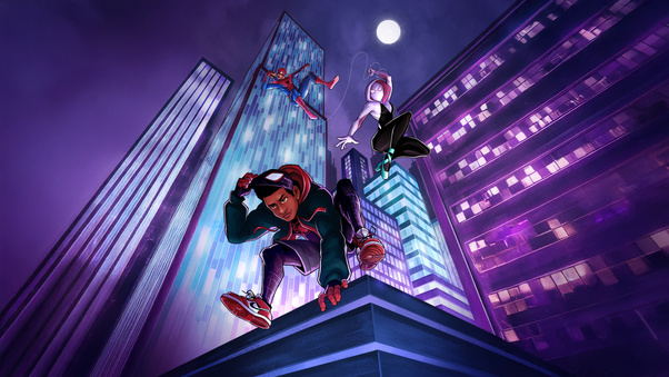 Spider Verse Heroes Strikes Wallpaper