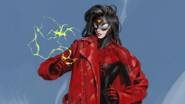Spider Woman Costume Fanart 4k Wallpaper
