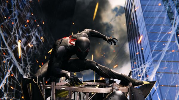 Spiderman 4k Black Suit Wallpaper