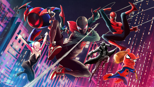 Spiderman Across The Spider Verse 2023 5k Artwork Wallpaper