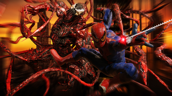 Spiderman And Carnage Artwork 4k Wallpaper