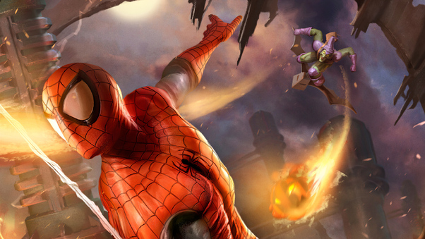 Spiderman And Goblin 4k Wallpaper