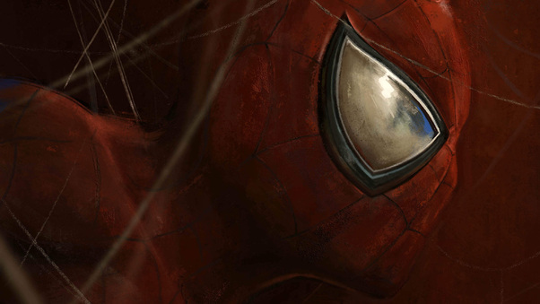Spiderman Art Closeup Wallpaper