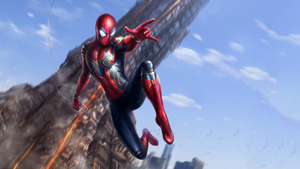 Spiderman Avengers Infinity War Art Wallpaper