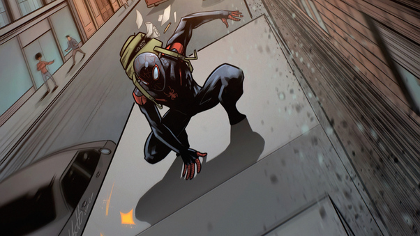 Spiderman Catching Thieves Wallpaper