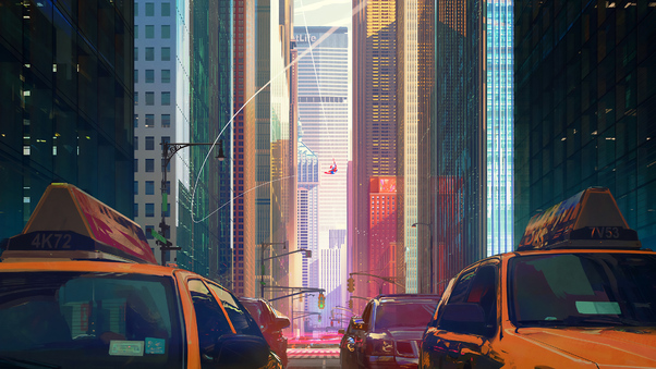 Spiderman City Buildings 4k Wallpaper