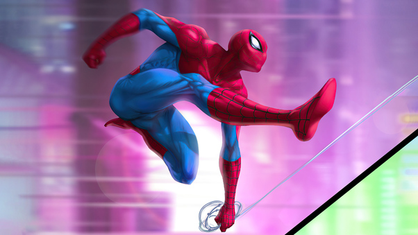Spiderman Digital Illustration 5k Wallpaper