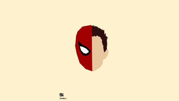 Spiderman Face Minimalism Wallpaper