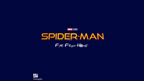 Spiderman Far From Home Movie Logo Wallpaper
