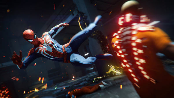 Spiderman Fighting In Cellblock Wallpaper