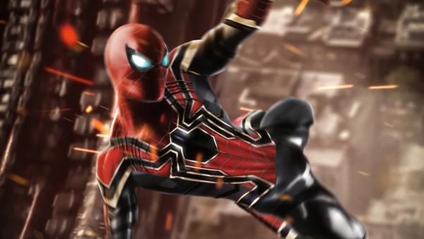 Spiderman Getting Away 4k Wallpaper