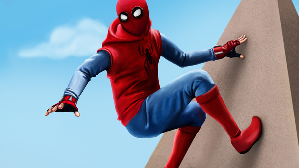 Spiderman Homecoming Suit Homemade Artwork Wallpaper