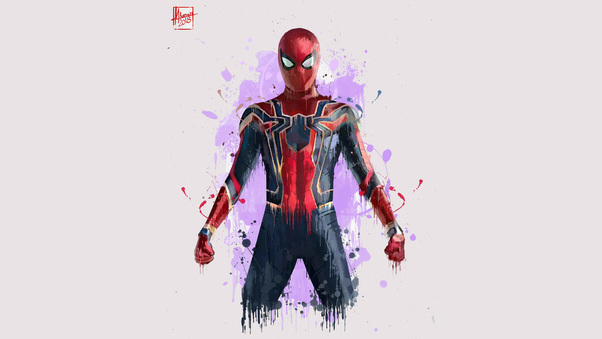 Spiderman In Avengers Infinity War 2018 Artwork Wallpaper
