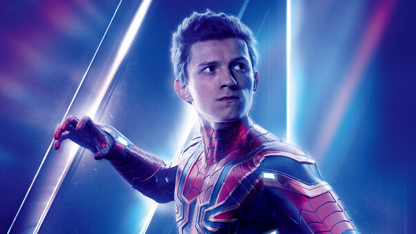 Spiderman In Avengers Infinity War New 8k Poster Wallpaper
