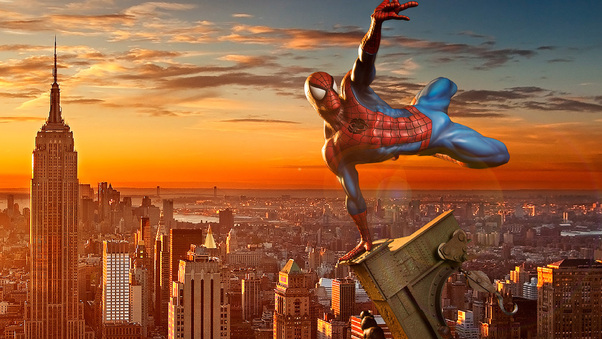 Spiderman In New York City Wallpaper