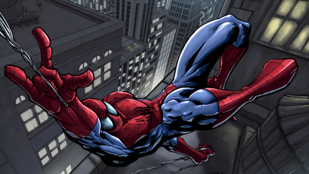 Spiderman In The City Wallpaper