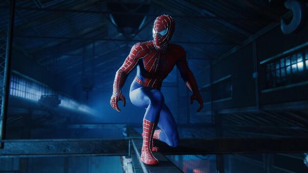 Spiderman In The Warehouse Wallpaper