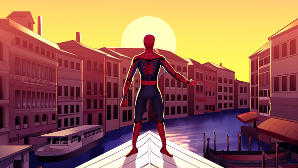 Spiderman In Venice Wallpaper