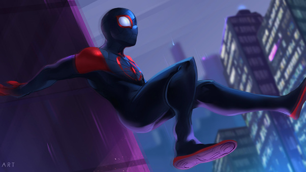SpiderMan Into The Spider Verse 2018 Fan Art Wallpaper
