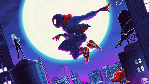 SpiderMan Into The Spider Verse Cool Art Wallpaper