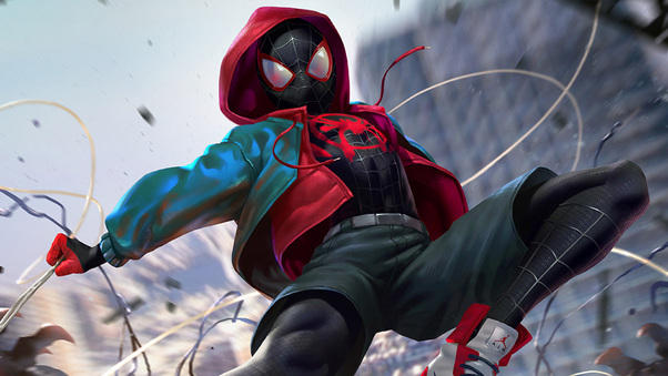 SpiderMan Into The Spider Verse Digital Art 2018 Wallpaper