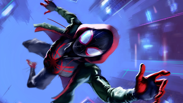SpiderMan Into The Spider Verse Movie Arts Wallpaper
