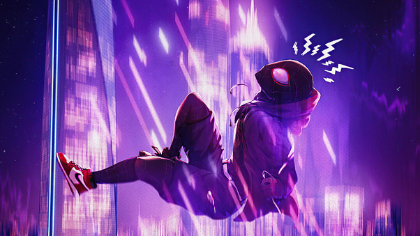 Spiderman Into The Spider Verse Movie Fan Poster 4k Wallpaper