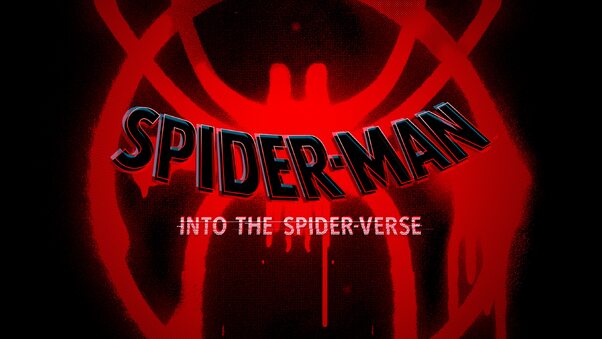 SpiderMan Into The Spider Verse Movie Logo Wallpaper