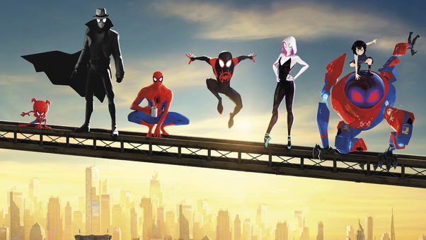 SpiderMan Into The Spider Verse Movie Poster Wallpaper