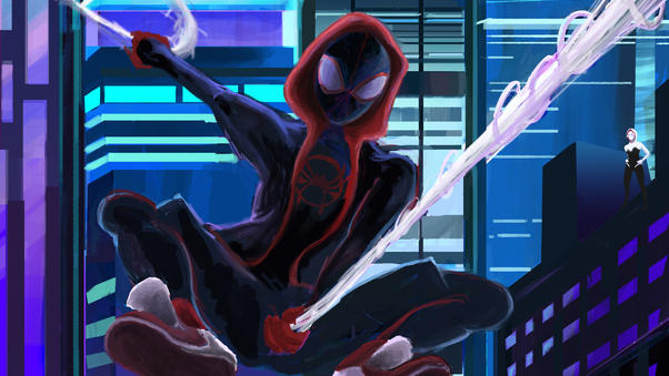 SpiderMan Into The Spider Verse New Artworks Wallpaper